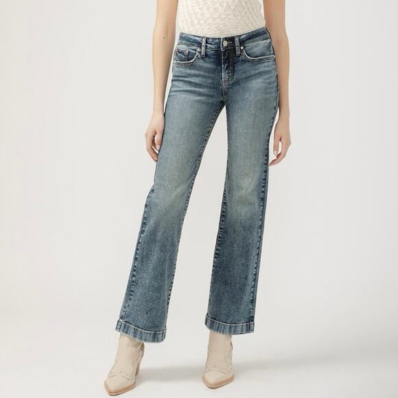 Silver Jeans Co. Denim - Silver Jeans Co. Suki Curvy Mid Rise Trouser Indigo 27” x 33”